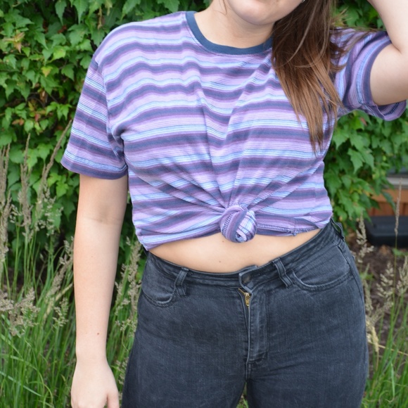 Cherokee Tops - Striped Short Sleeve Tee